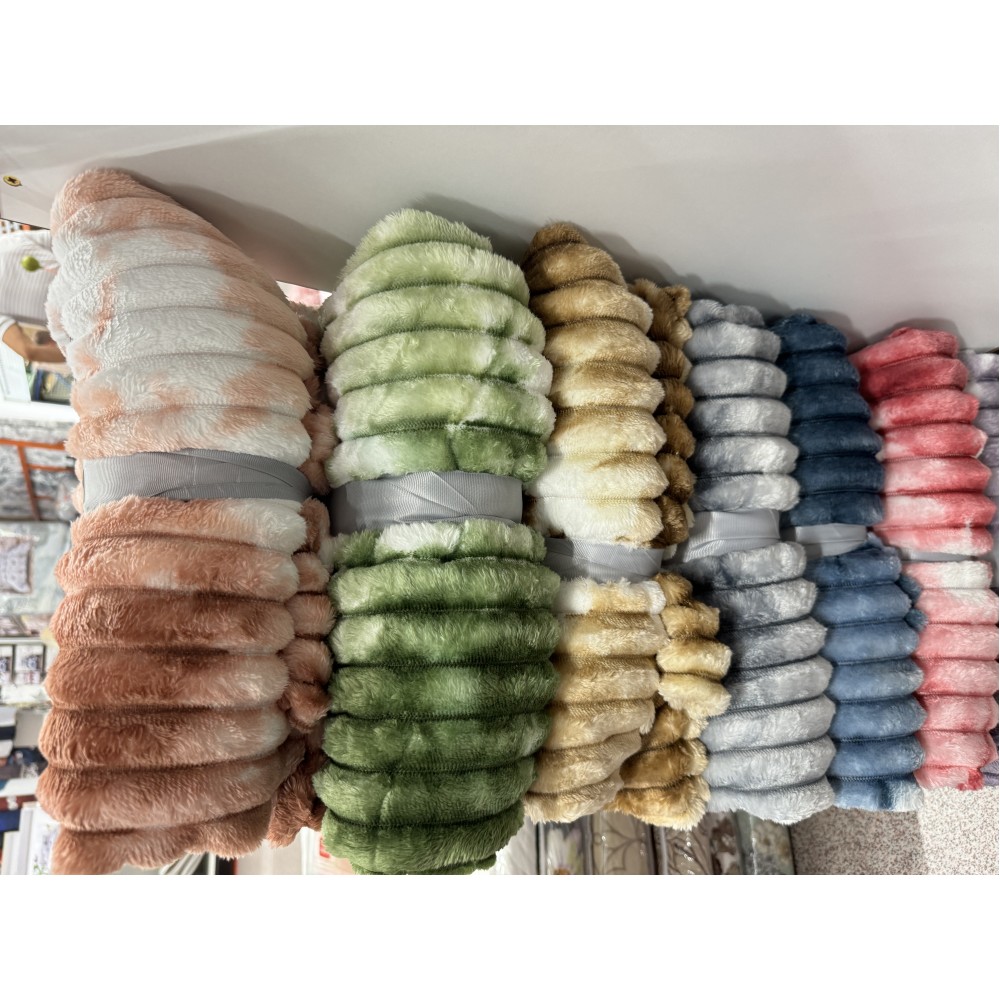 Pătură catifelată cocolino-MATERIAL GROS GROFAT pentru pat dublu COD: PGFD1 Paturi cocolino grofate