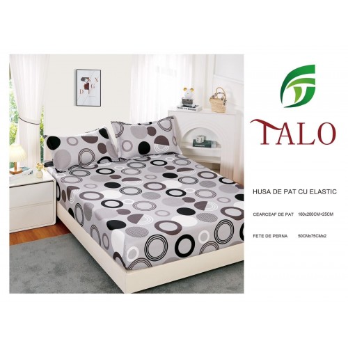 Husa Finet Elastic 160x200 + 2 Fete de perna 50x70 HFS4