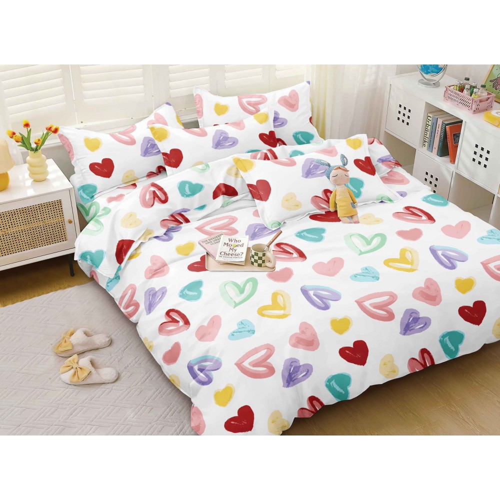 Lenjerie de pat 4 Piese Bumbac finetat OTL58 LENJERII DIN BUMBAC SATINAT