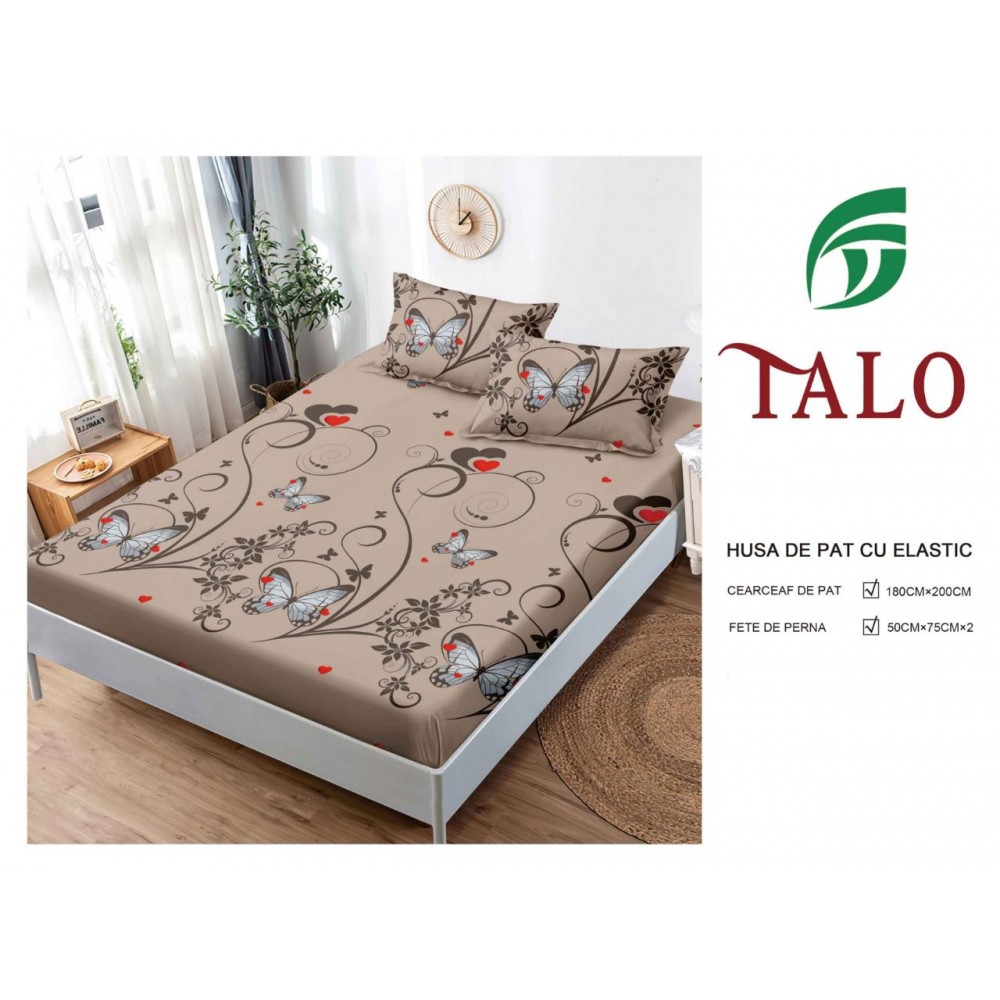 Husa Finet Elastic 180x200 + 2 Fete de perna HFSZ1802 HUSE FINET 180 X 200