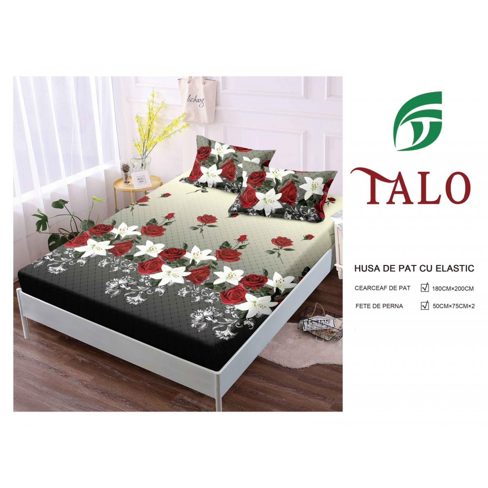 Husa Finet Elastic 180x200 + 2 Fete de perna HFSZ1809 HUSE FINET 180 X 200