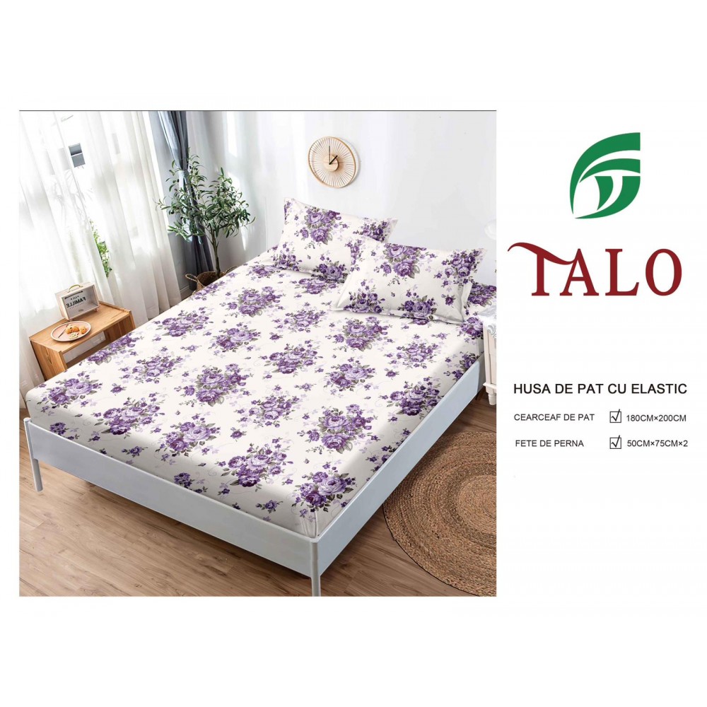 Husa Finet Elastic 180x200 + 2 Fete de perna HFSZ1815 HUSE FINET 180 X 200