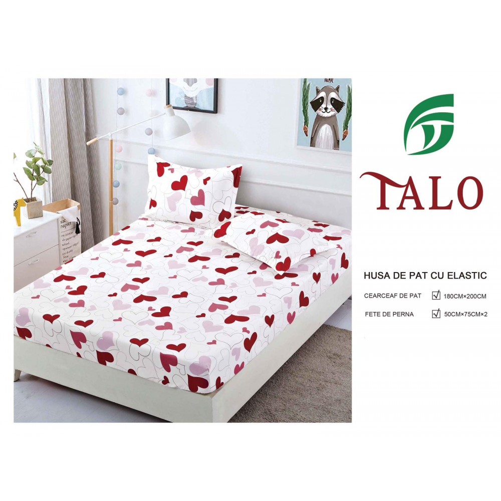 Husa Finet Elastic 180x200 + 2 Fete de perna HFSZ1816 HUSE FINET 180 X 200