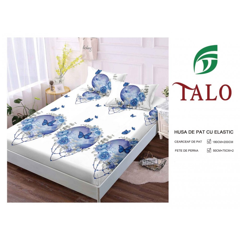 Husa Finet Elastic 180x200 + 2 Fete de perna HFSZ1820 HUSE FINET 180 X 200