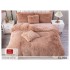 Set Lenjerie De Pat Pufoasa FLUFFY 6 piese, pat dublu,CAFEA CU LAPTE, EL-002