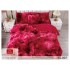 Set Lenjerie De Pat Pufoasa FLUFFY 6 piese, pat dublu,ROSU DEGRADE, EL-007