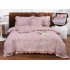 Set lenjerie finet , 6 piese , CU ELASTIC ,pentru pat dublu cu volanas LFVPK6