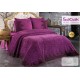 Cuvertura de lux cu broderie eleganta, 6 piese, pat 2 persoane, MOV, CL6PL8 CUVERTURI LUX 6 PIESE  CATIFEA