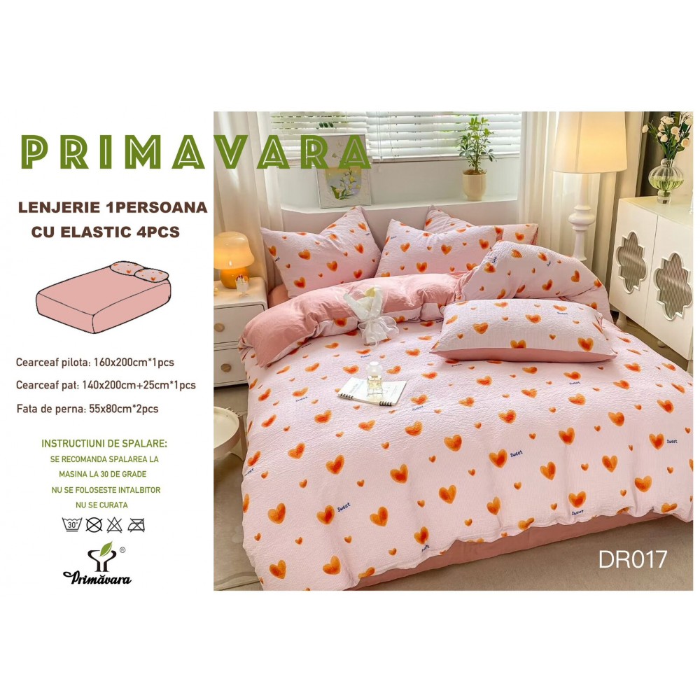 Lenjerie  4 piese finet creponat LCC1P1