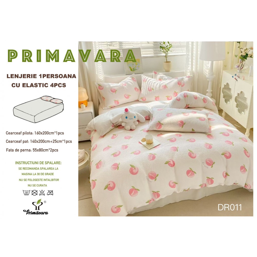 Lenjerie  4 piese finet creponat LCC1P2 LENJERII DIN FINET 4 PIESE  CREPONAT  / PRIMAVARA