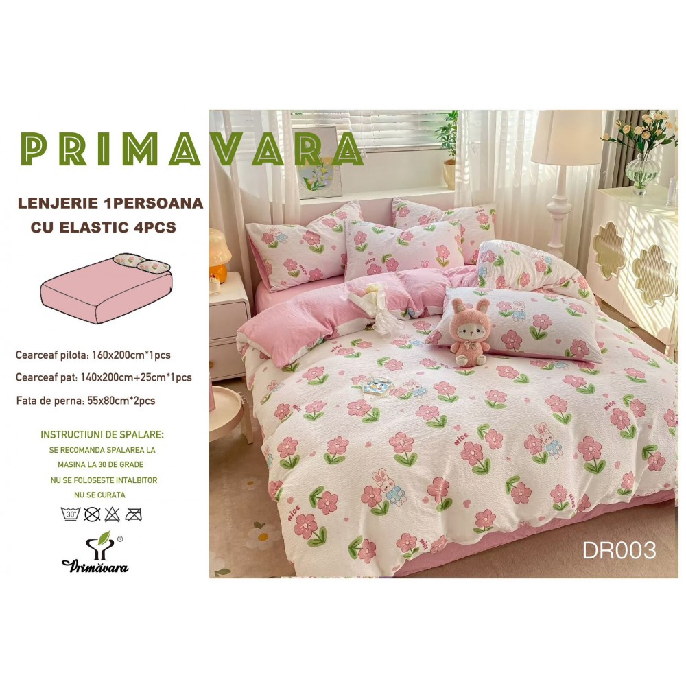 Lenjerie  4 piese finet creponat LCC1P3 LENJERII DIN FINET 4 PIESE  CREPONAT  / PRIMAVARA