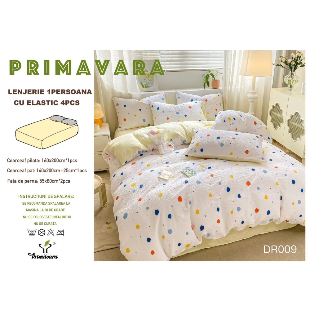 Lenjerie  4 piese finet creponat LCC1P10 LENJERII DIN FINET 4 PIESE  CREPONAT  / PRIMAVARA