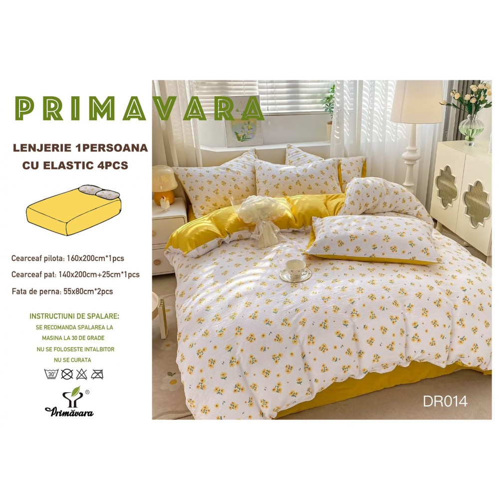 Lenjerie  4 piese finet creponat LCC1P15 LENJERII DIN FINET 4 PIESE  CREPONAT  / PRIMAVARA