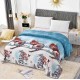 Pătură catifelată cocolino-MATERIAL GROS pentru pat dublu PJCC8 Pături cocolino groase cu motive craciun