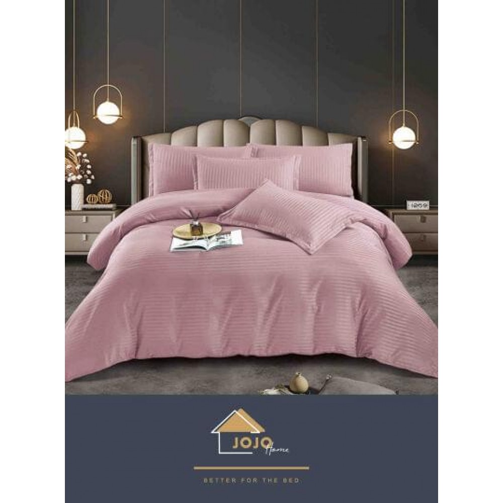 Lenjerie de pat, 2 persoane, damasc, 6 piese, cu elastic, UniDeluxe LDJ6PE16 Lenjerii Damasc cu elastic