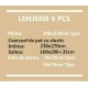Lenjerie FINET cu ELASTIC, 6 Piese, Pat Dublu pliu 3d L6PPLJ1