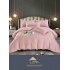 Lenjerie de pat, 1 persoana, damasc, 4 piese, UniDeluxe LD1PJ8