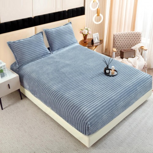 Husa de pat cu elastic COCOLINO DIN BLANA  ARTIFICIALA DE IEPURE + 2 fete de perna HCIY16