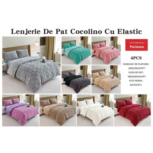 Lenjerie Cocolino ,4 piese cu elastic , LCCPE9