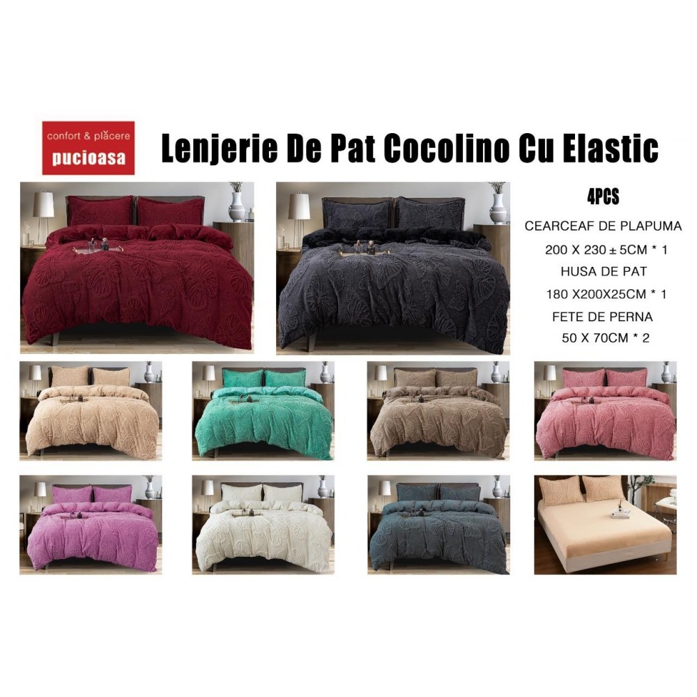 Lenjerie Cocolino ,4 piese cu elastic , LCCPE15 Lenjerii cocolino 4 piese cu ELASTIC