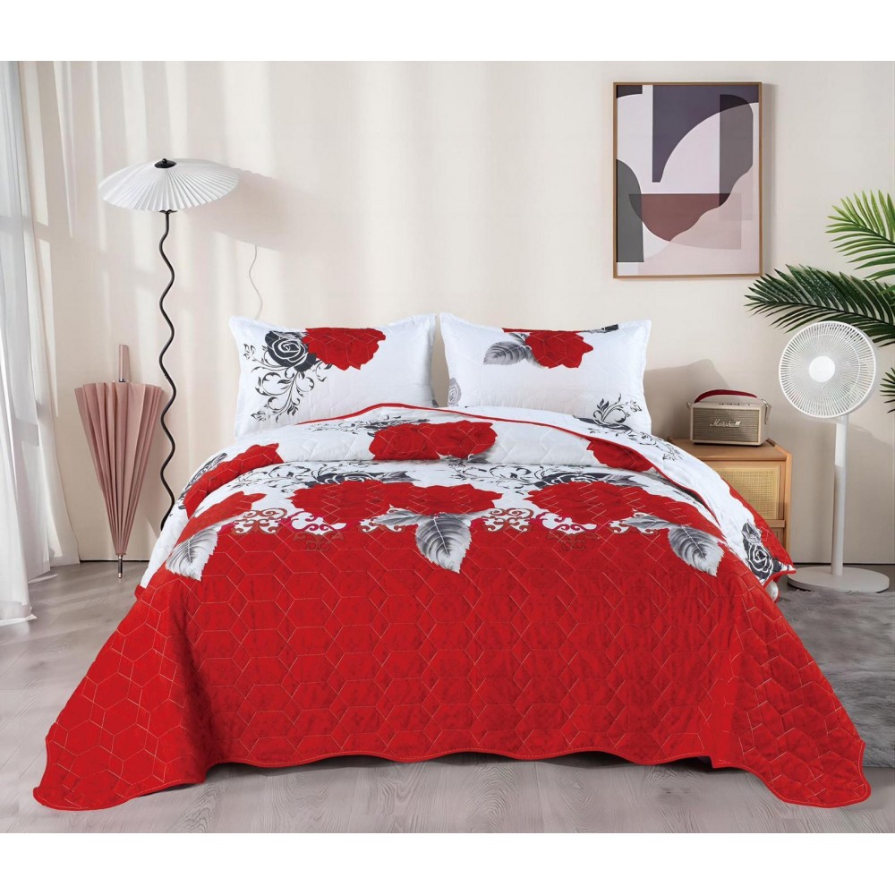 Cuvertură cu model, 3 piese, 220x240 cm, CS03 Cuverturi matlasate 3 piese