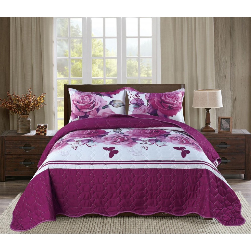 Cuvertură cu model, 3 piese, 220x240 cm, CS06 Cuverturi matlasate 3 piese