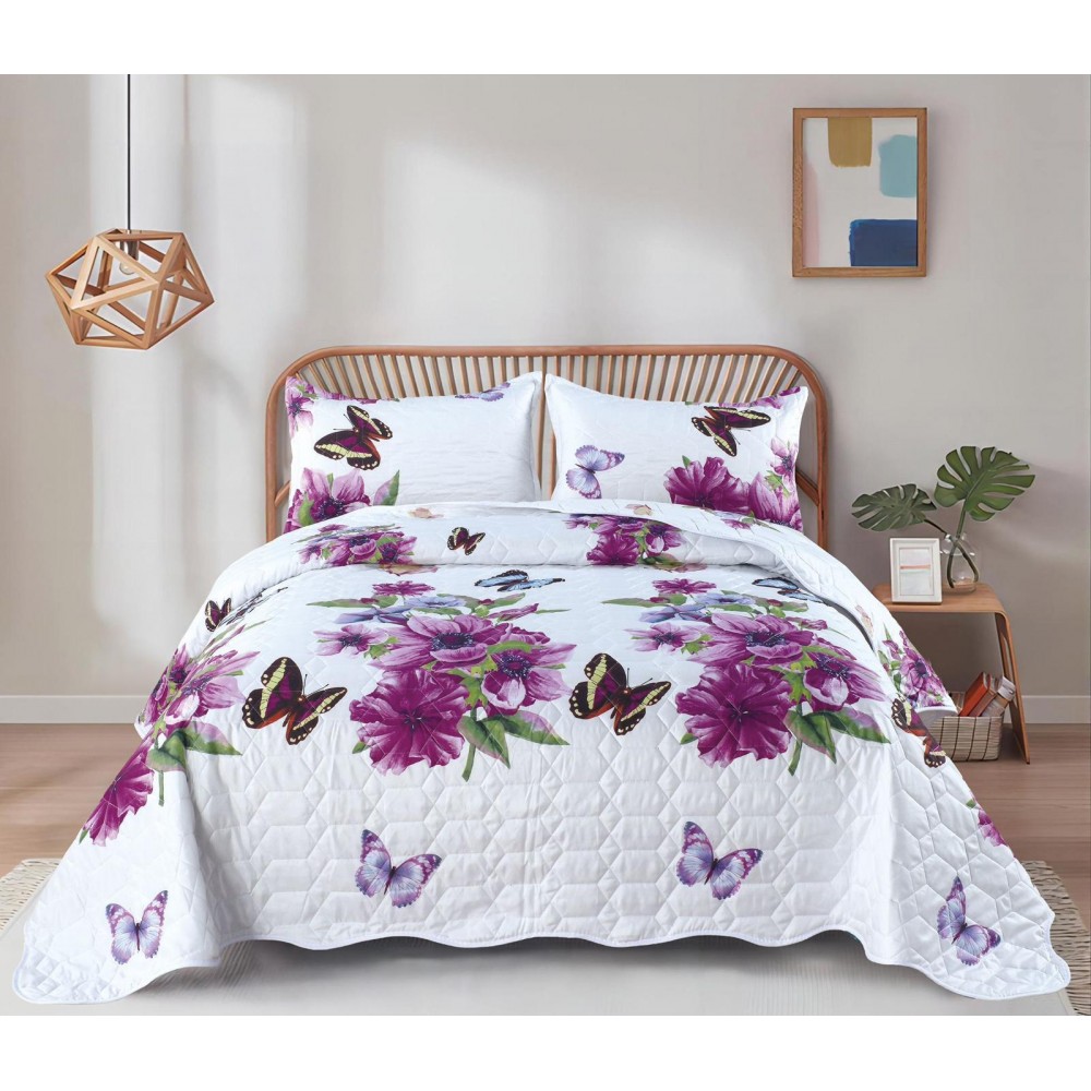 Cuvertură cu model, 3 piese, 220x240 cm, CS13 Cuverturi matlasate 3 piese