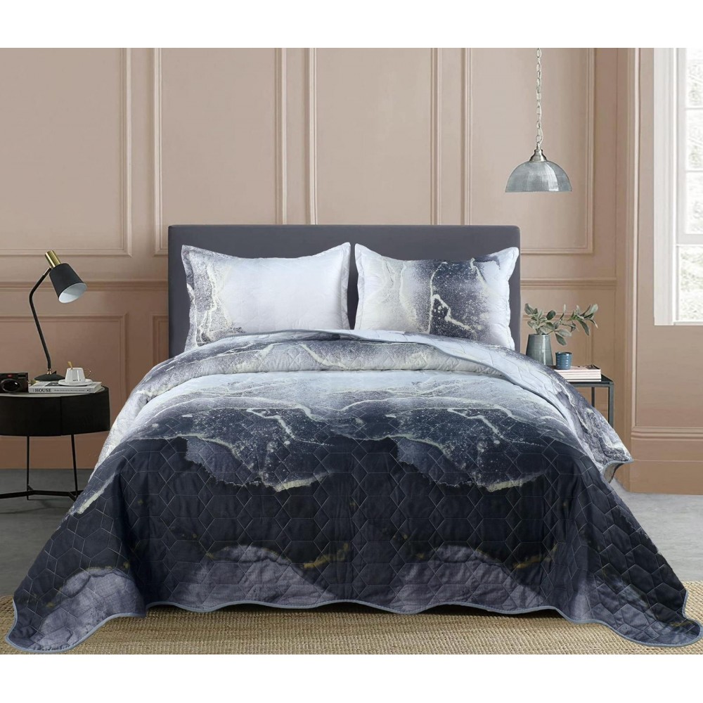 Cuvertură cu model, 3 piese, 220x240 cm, CS17 Cuverturi matlasate 3 piese