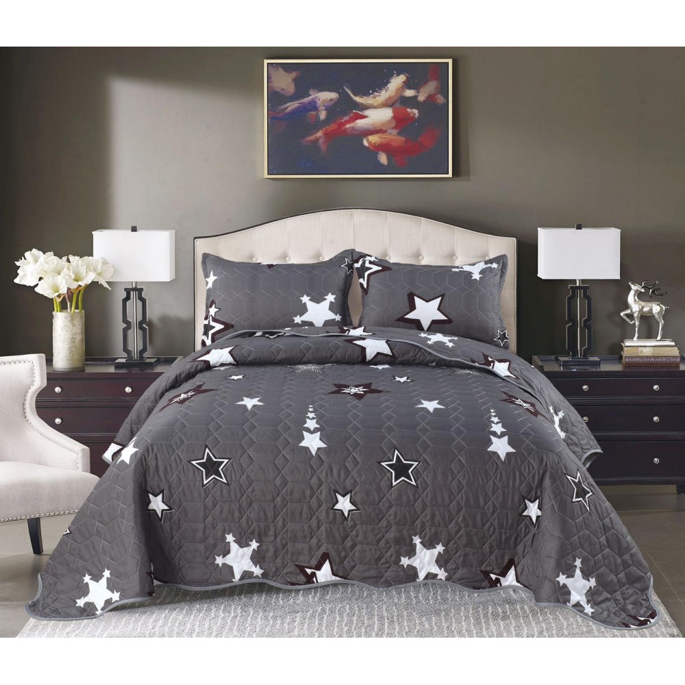 Cuvertură cu model, 3 piese, 220x240 cm, CS19 Cuverturi matlasate 3 piese