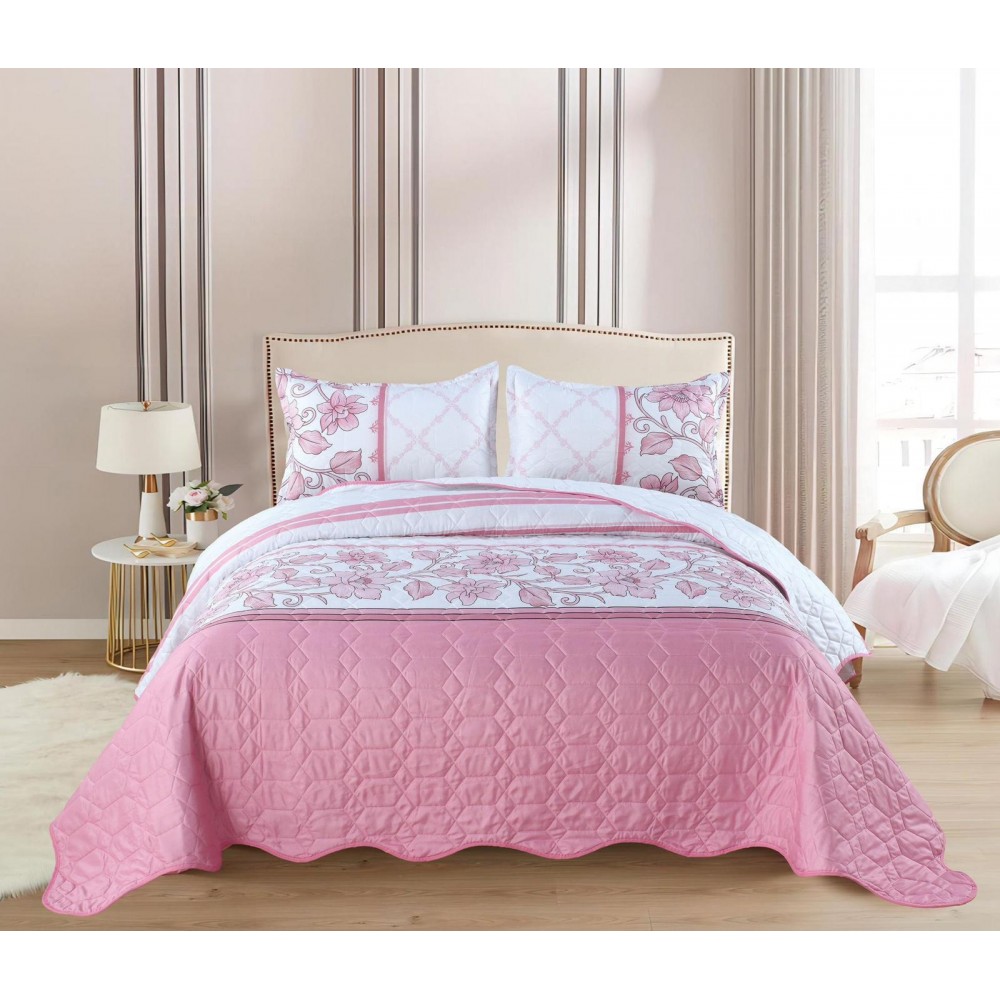 Cuvertură cu model, 3 piese, 220x240 cm, CS21 Cuverturi matlasate 3 piese
