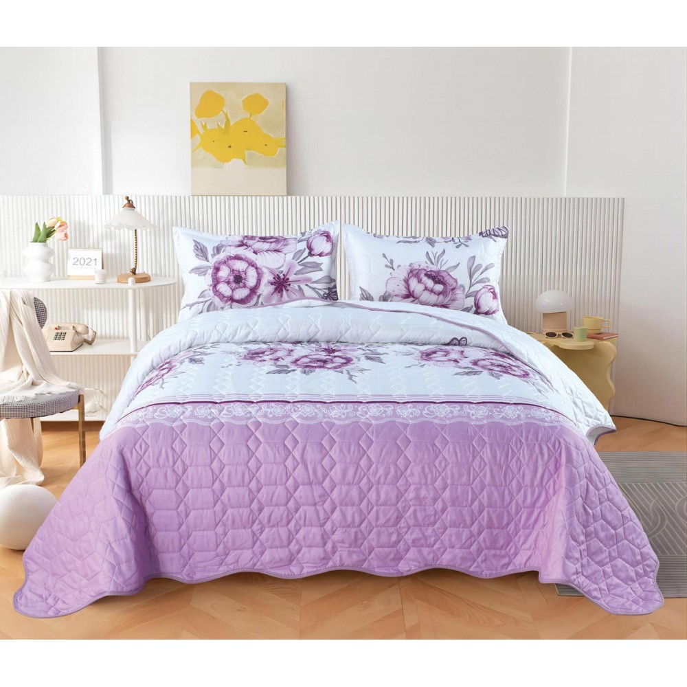 Cuvertură cu model, 3 piese, 220x240 cm, CS26 Cuverturi matlasate 3 piese