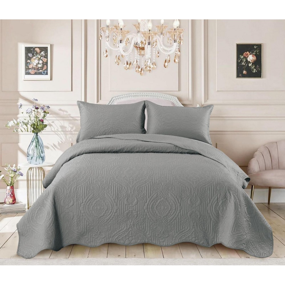 Cuvertură catifea, 3 piese, 220x240 cm, CS35 Cuverturi matlasate 3 piese