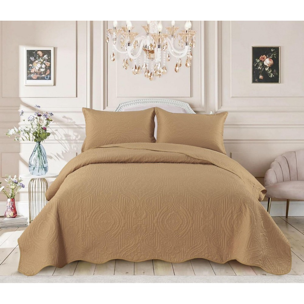 Cuvertură catifea, 3 piese, 220x240 cm, CS36 Cuverturi matlasate 3 piese