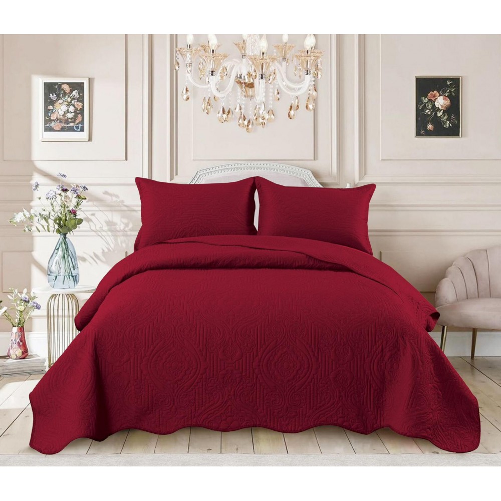 Cuvertură catifea, 3 piese, 220x240 cm, CS40 Cuverturi matlasate 3 piese