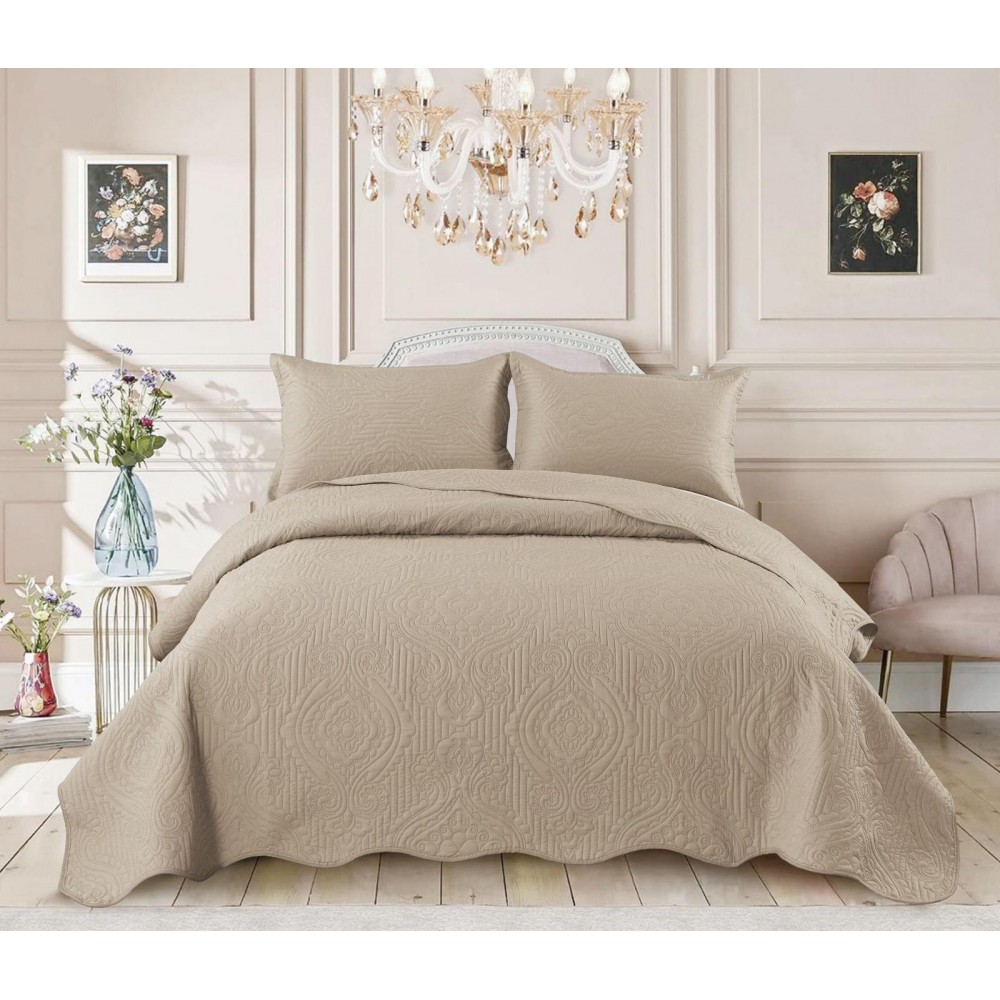 Cuvertură catifea, 3 piese, 220x240 cm, CS46 Cuverturi matlasate 3 piese