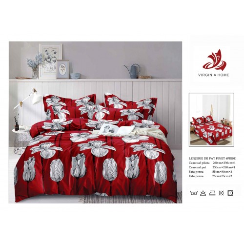 Oferta TRIO Lenjerie de pat din finet  formata din 6 piese LFOTM1