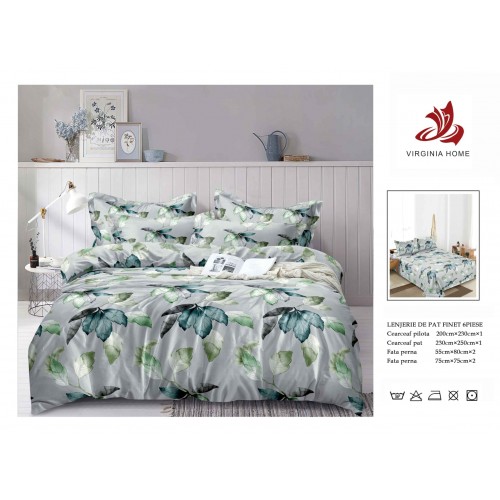 Oferta TRIO Lenjerie de pat din finet  formata din 6 piese LFOTM4