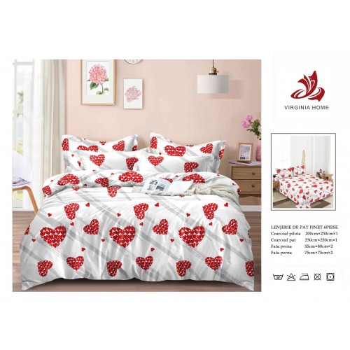 Oferta TRIO Lenjerie de pat din finet  formata din 6 piese LFOTM6