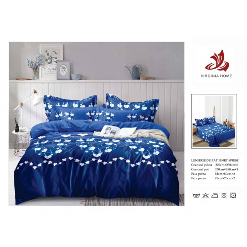 Oferta TRIO Lenjerie de pat din finet  formata din 6 piese LFOTM12