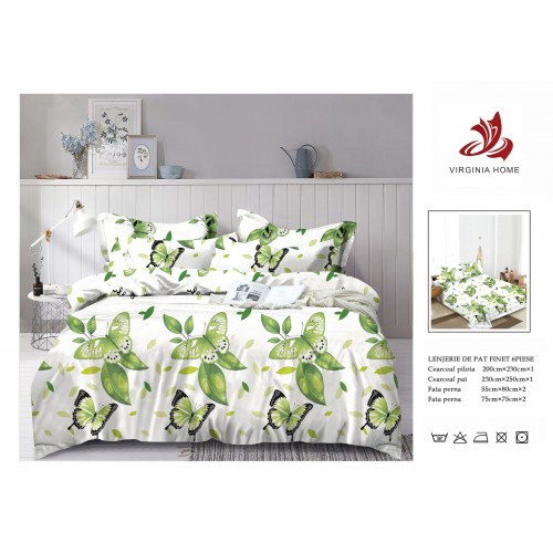 Oferta TRIO Lenjerie de pat din finet  formata din 6 piese LFOTM26