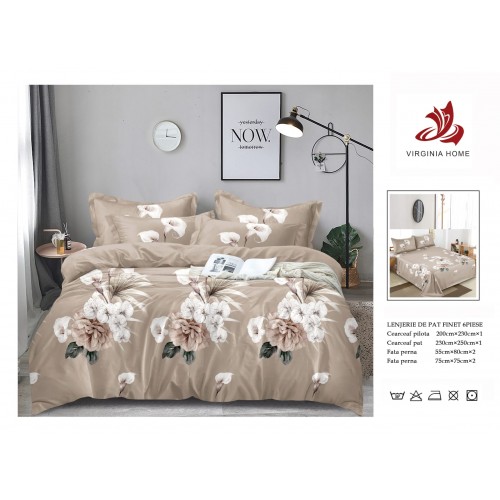 Oferta TRIO Lenjerie de pat din finet  formata din 6 piese LFOTM29