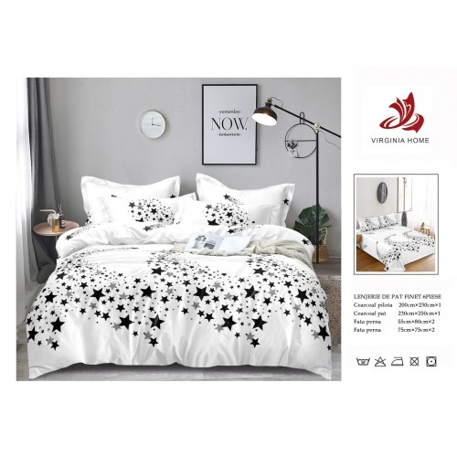 Oferta TRIO Lenjerie de pat din finet  formata din 6 piese LFOTM30