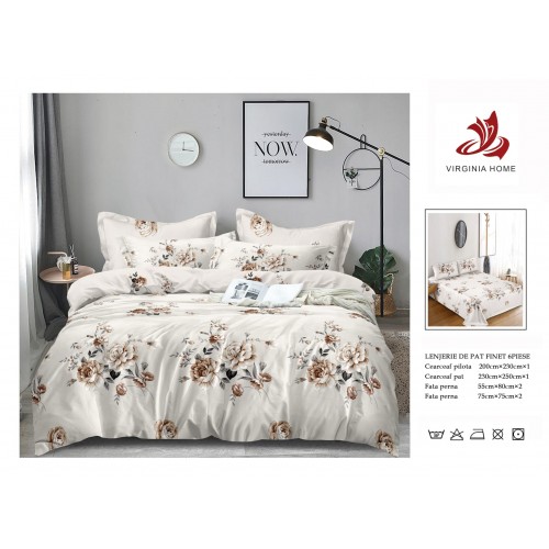 Oferta TRIO Lenjerie de pat din finet  formata din 6 piese LFOTM32
