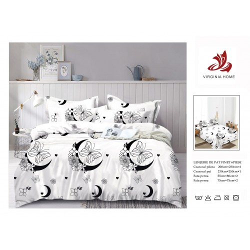 Oferta TRIO Lenjerie de pat din finet  formata din 6 piese LFOTM35
