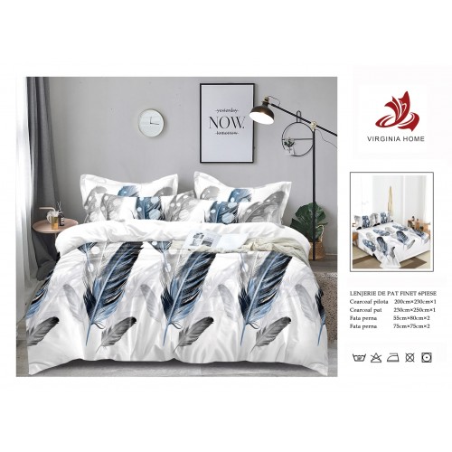 Oferta TRIO Lenjerie de pat din finet  formata din 6 piese LFOTM38
