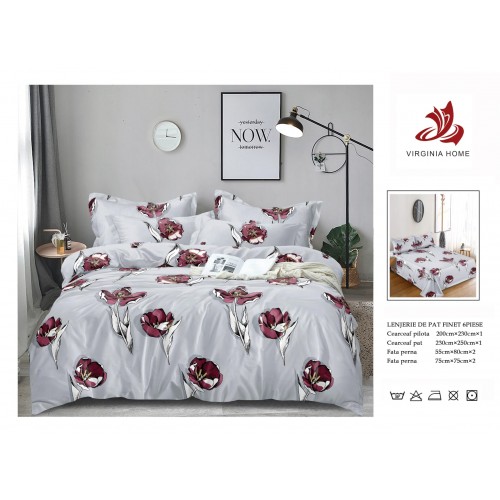 Oferta TRIO Lenjerie de pat din finet  formata din 6 piese LFOTM43