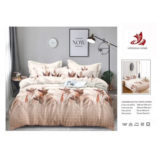Oferta TRIO Lenjerie de pat din finet  formata din 6 piese LFOTM46