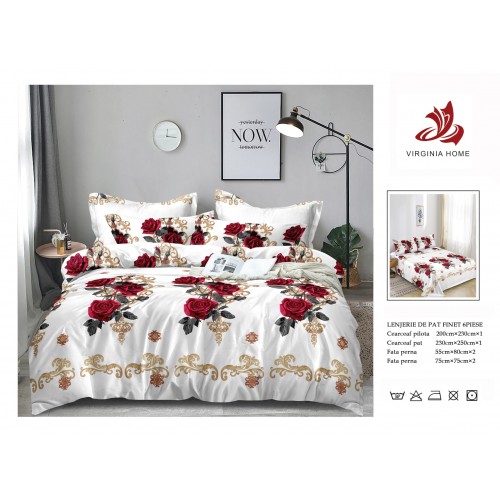 Oferta TRIO Lenjerie de pat din finet  formata din 6 piese LFOTM50