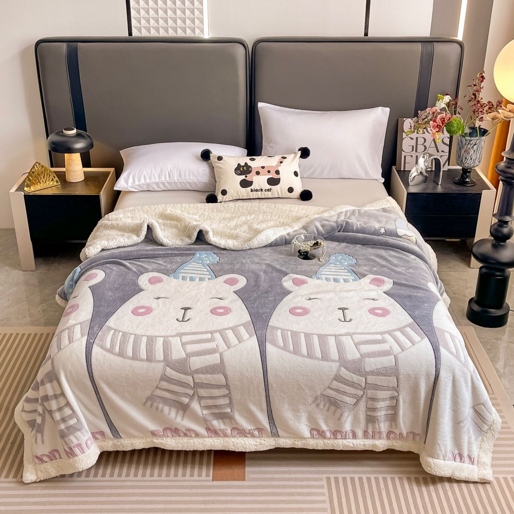 Patura cocolino dublata cu blanita PBJN2 Paturi cocolino cu blanita