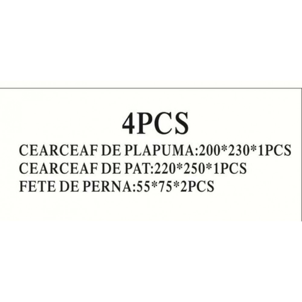 Lenjerie Pufoasa Cocolino de pat dublu 4 piese – Teddy bear LCYC2 Lenjerii cocolino 4 piese